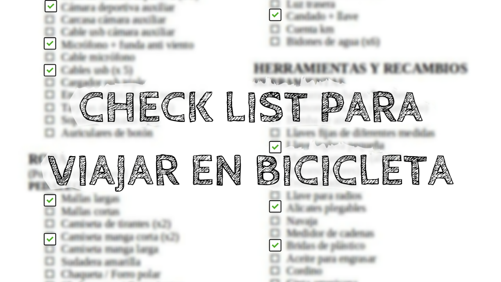cicloturismo check list